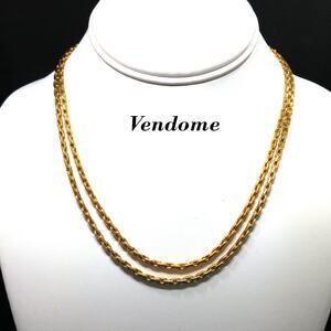 Vintage Vendome Gold Plated Long Chain Necklace – 35 Inches (1960s)